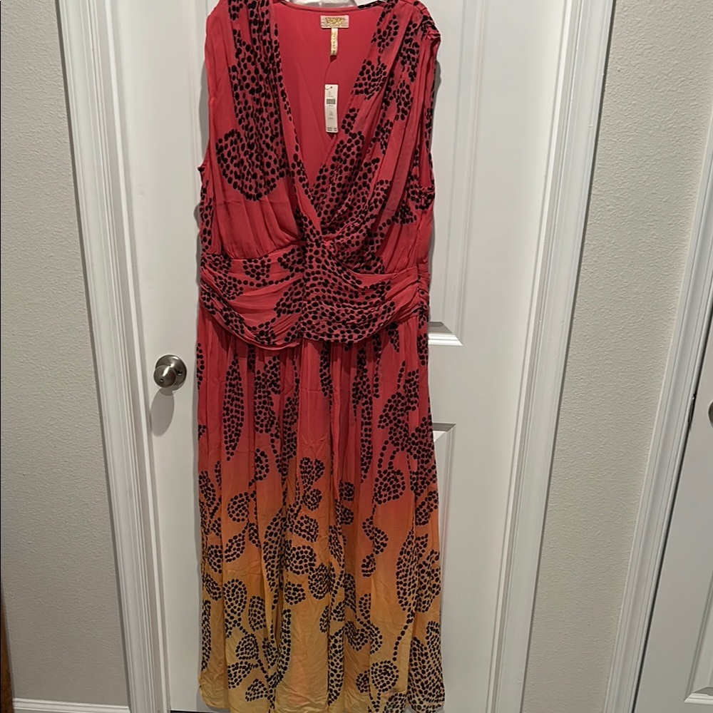 Anthropologie Verb by Pallavi Singhee V-Neck Ombre Maxi Dress